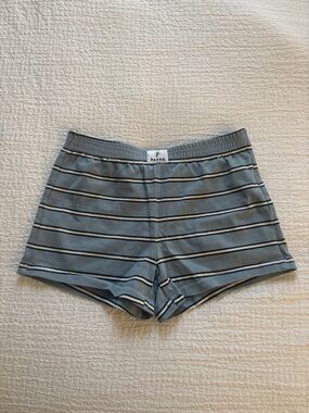 Parke x Emma and Maggie Blue Striped Lounge Shorts
